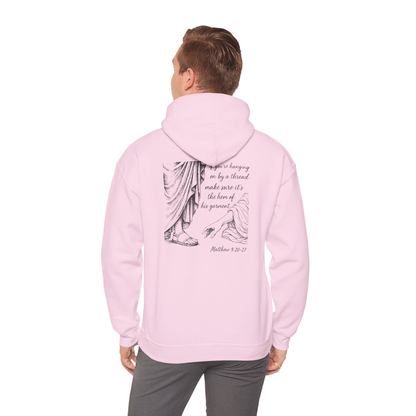 Hem of His Garment Hoodie – Matthew Bible Verse Christian Faith Pullover