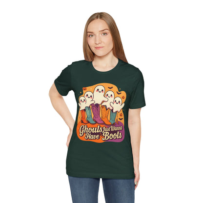 Ghouls Just Wanna Have Boots Shirt – Western Cowgirl Ghost Halloween Tee