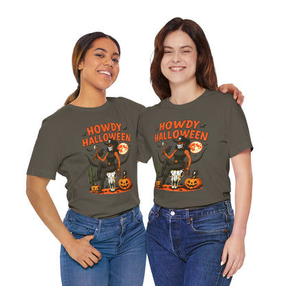 Howdy Halloween Shirt – Skeleton Cowgirl Western Fall Rodeo Tee