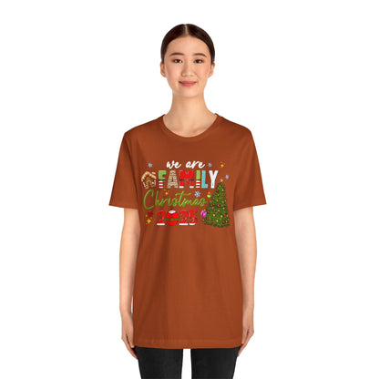 We Are Family Christmas Shirt – Matching Holiday Tee with Christmas Tree Lights
