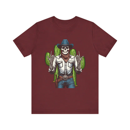 Skeleton Cowboy Howdy Shirt – Rock Hand Skull Western Rodeo Texas Tee