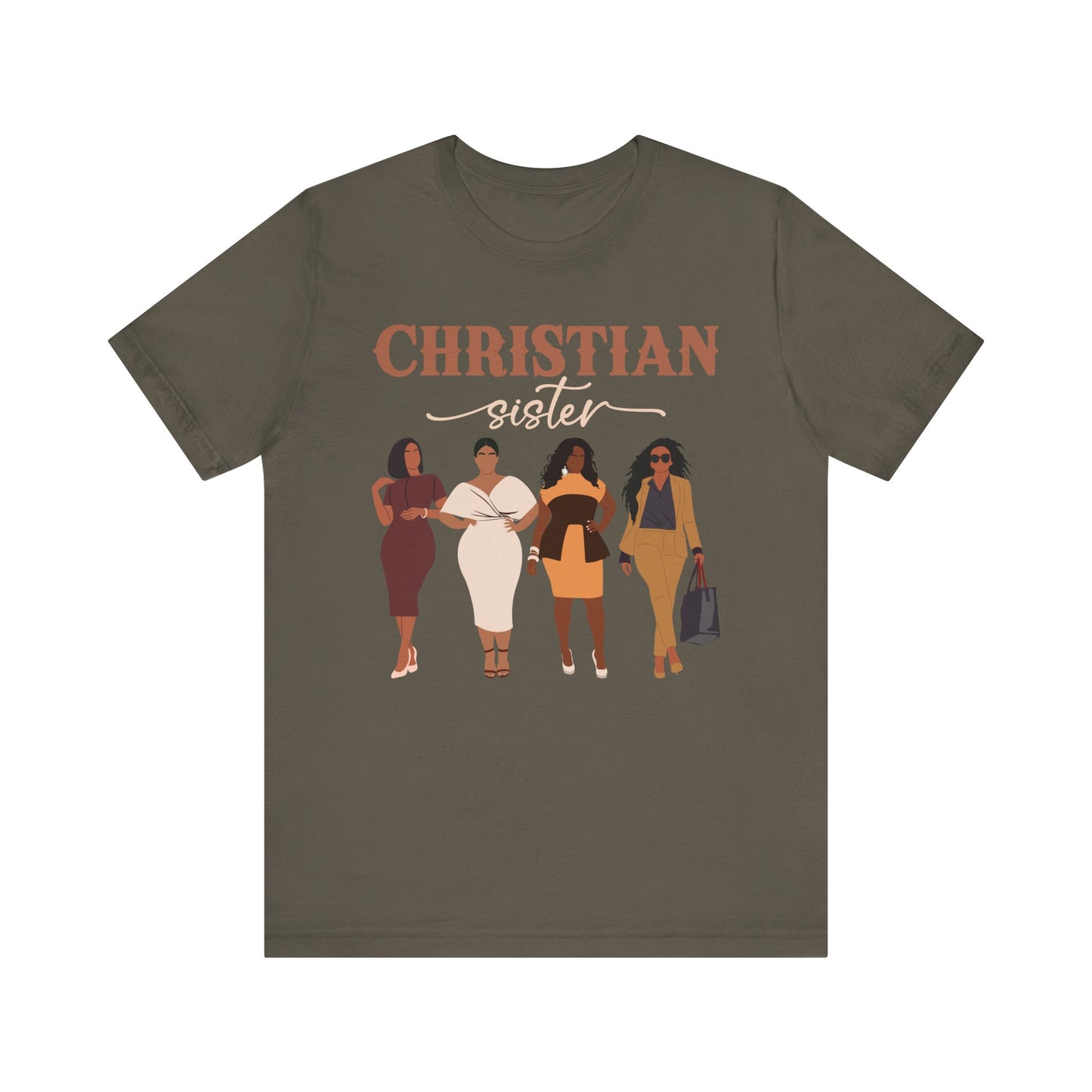 Christian Sister Melanin Shirt – Bold Black Woman of God Faith Graphic Tee