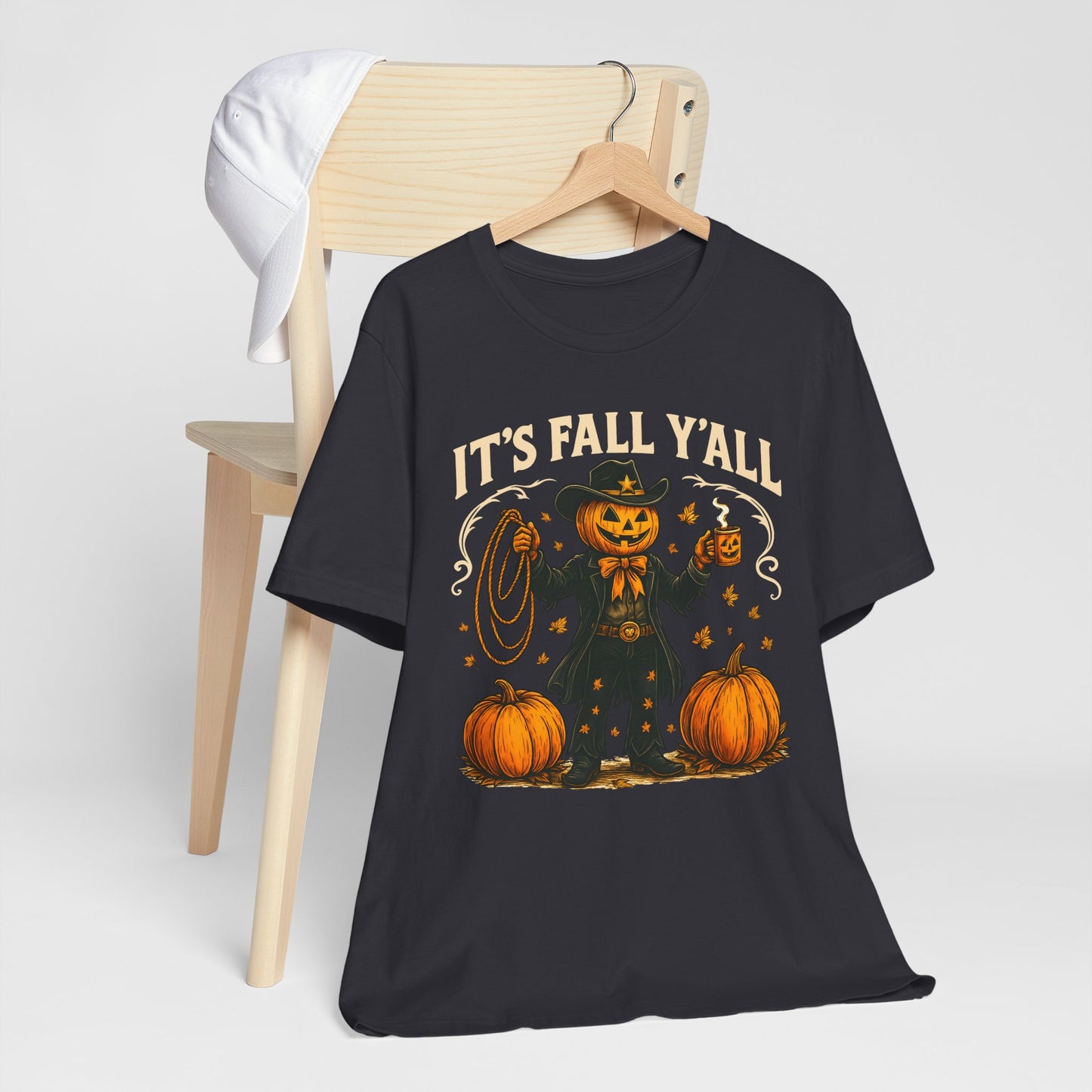 It’s Fall Y’all Shirt – Funny Pumpkin Cowboy Western Halloween Rodeo Tee