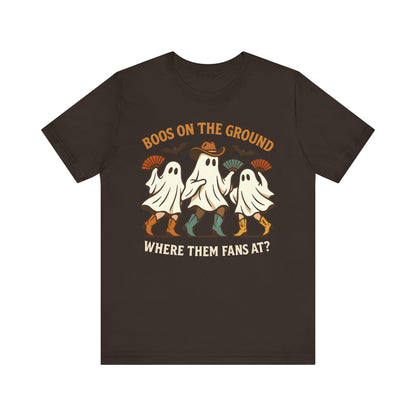 Boos on the Ground Shirt – Funny Western Cowgirl Ghost Squad Halloween Tee