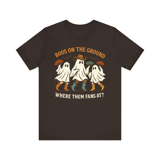 Boos on the Ground Shirt – Funny Western Cowgirl Ghost Squad Halloween Tee