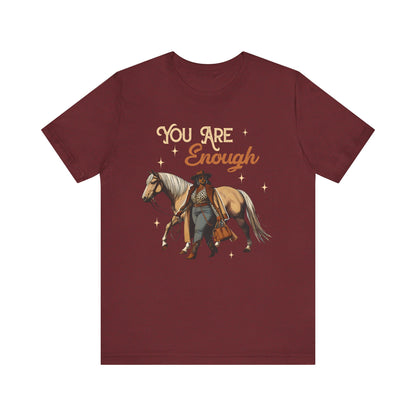 You Are Enough Shirt – Christian Bible Black Cowgirl Western Texas Tee