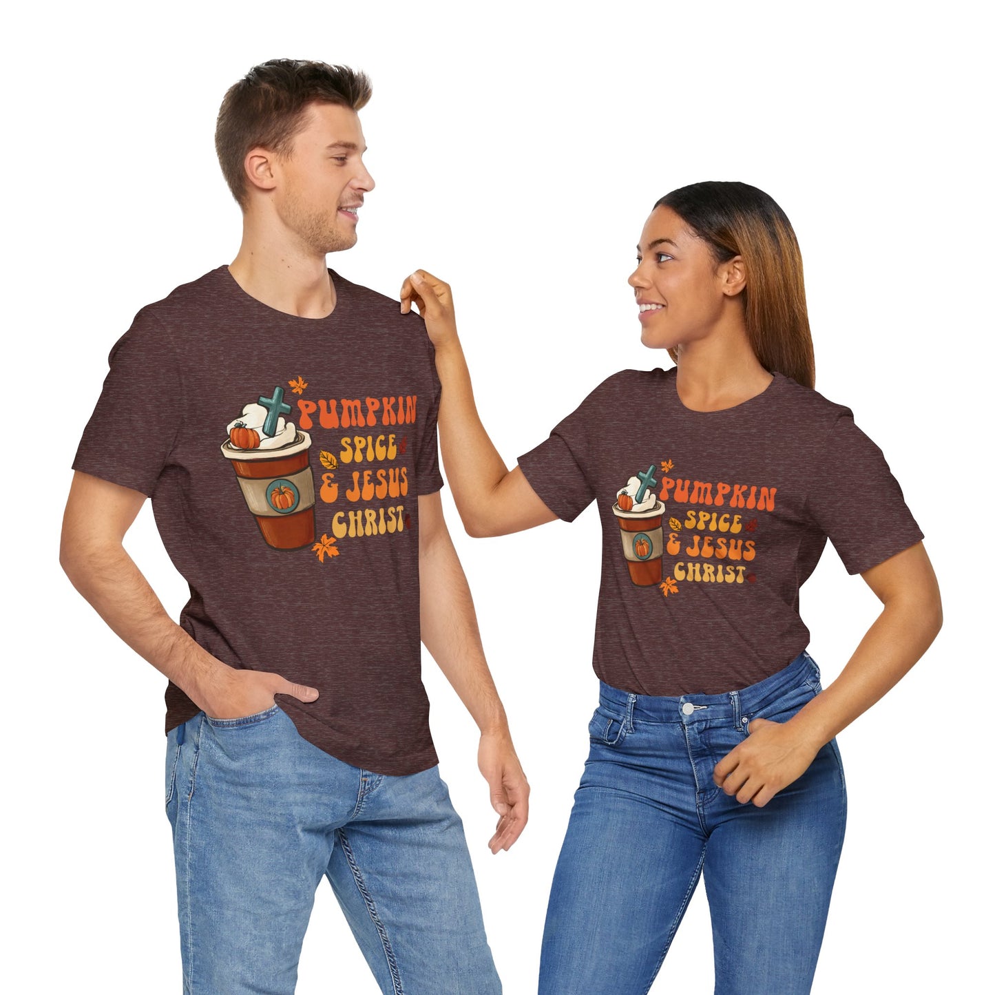 Pumpkin Spice Latte & Jesus Christ Shirt – Groovy Christian Fall Thanksgiving Tee