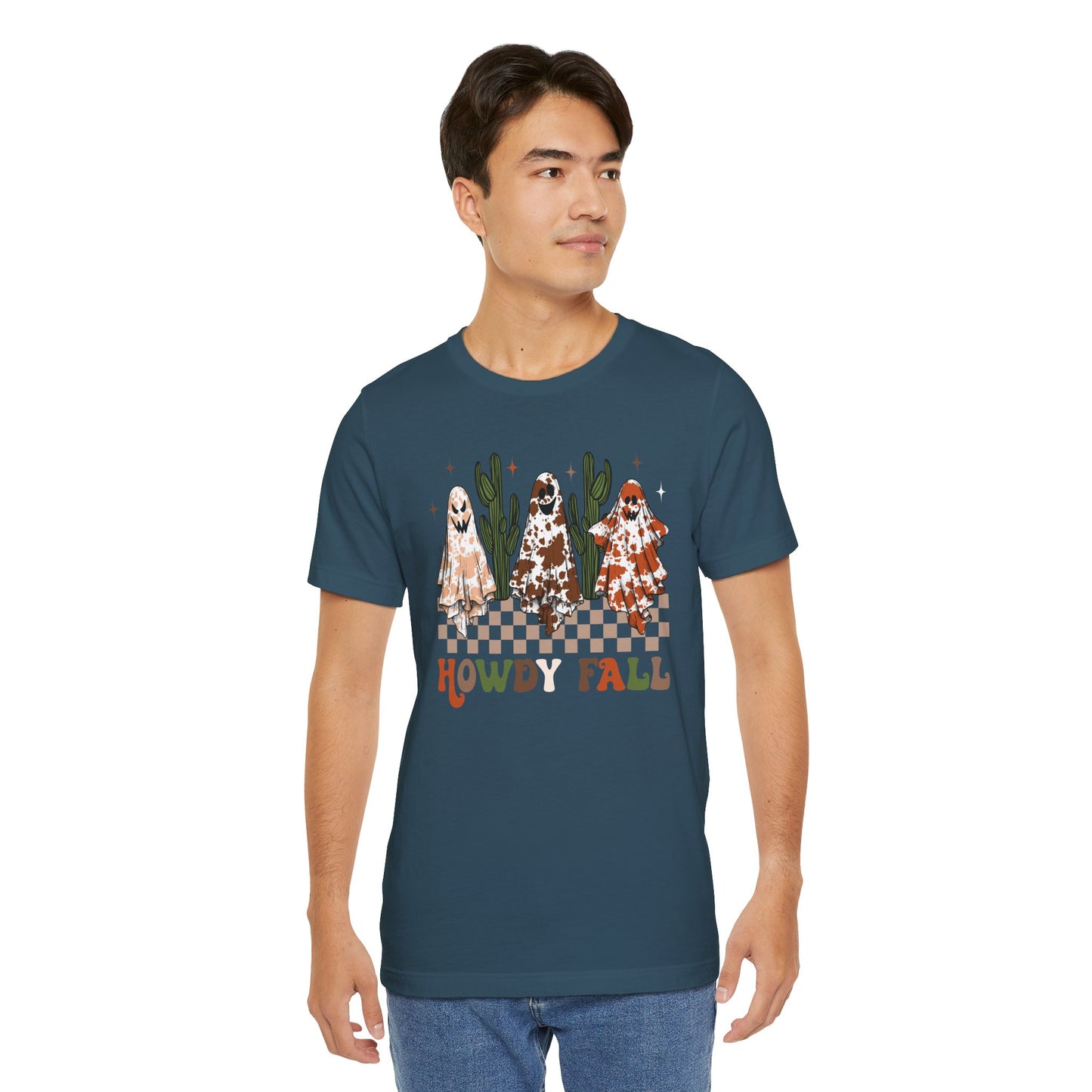 Howdy Fall Retro Ghost Shirt – Western Cowboy Cowgirl Halloween Tee