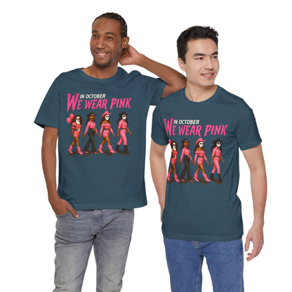 In October We Wear Pink Shirt – Spooky Cowgirl Western Halloween Tee
