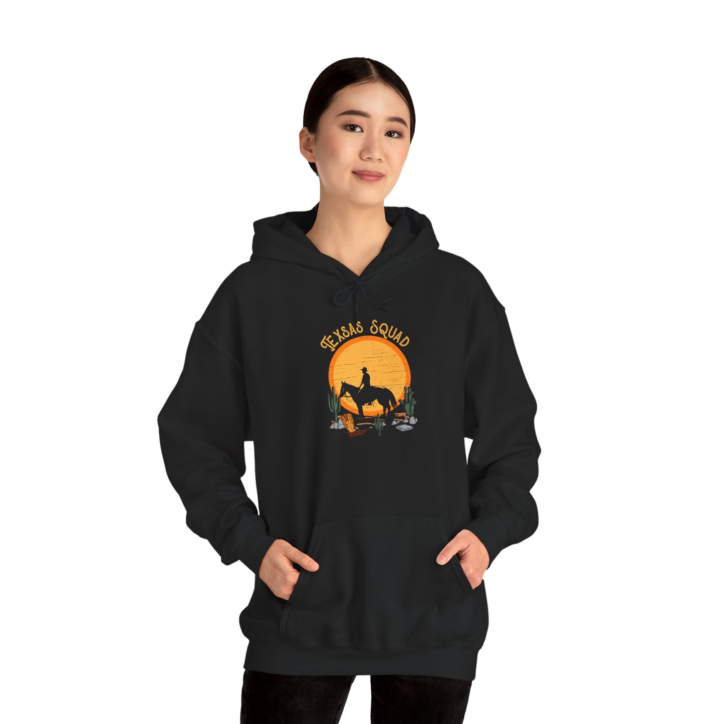 Texas Squad Cowboy Hoodie – Riding Horse Howdy Western Rodeo Pullover