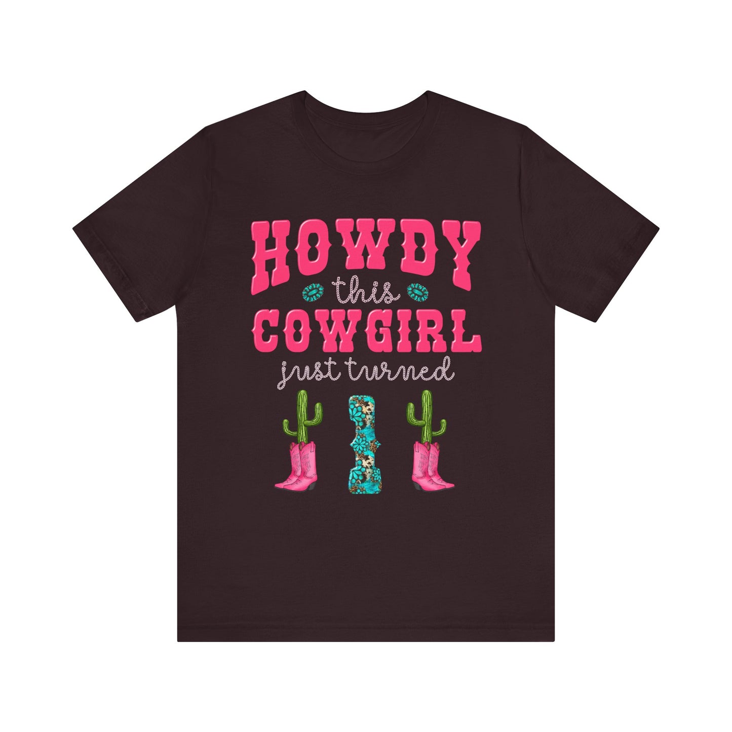 Howdy This Cowgirl Just Turned 1 Shirt – Western First Birthday Girl Rodeo Party Tee