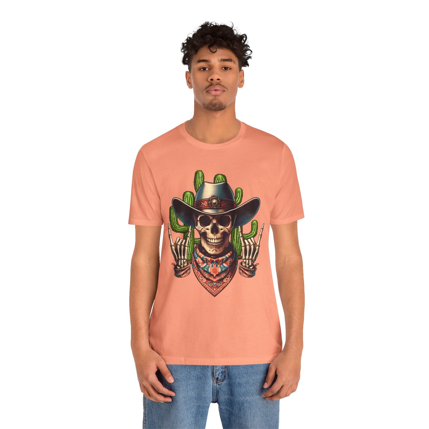 Skeleton Cowboy Howdy Shirt – Rock Hand Skull Western Rodeo Texas Tee