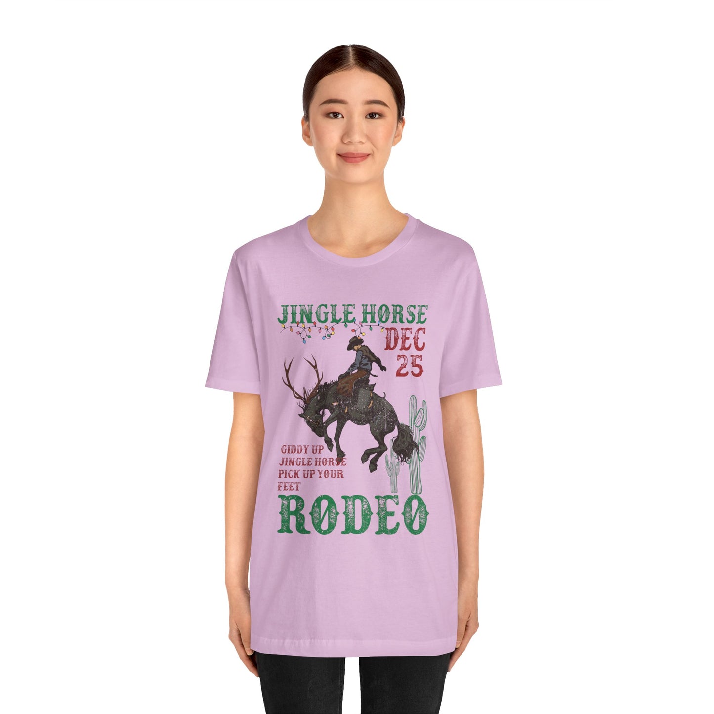 Giddy Up Jingle Horse Shirt – Western Rodeo Howdy Christmas Holiday Tee