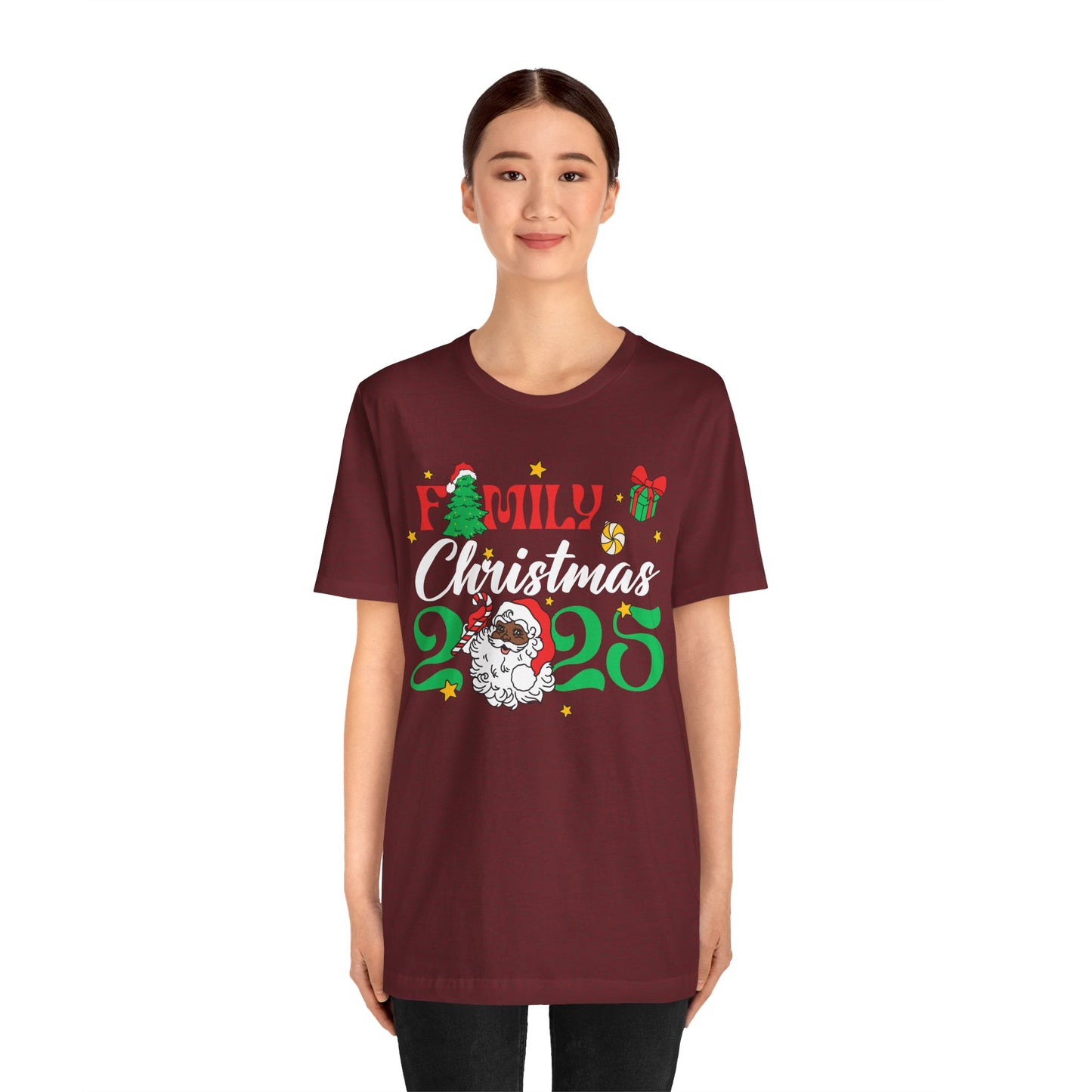 Family Christmas 2025 Shirt – Black Santa Afrocentric Matching Holiday Tee