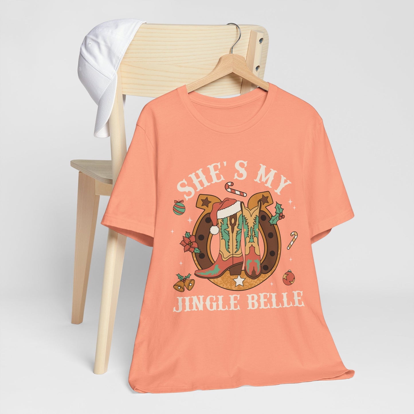 She’s My Jingle Bell Shirt – Cute Western Cowboy Cowgirl Matching Christmas Tee