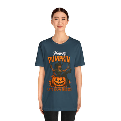 Howdy Pumpkin Shirt – Funny Black Cowgirl Western Halloween Tee