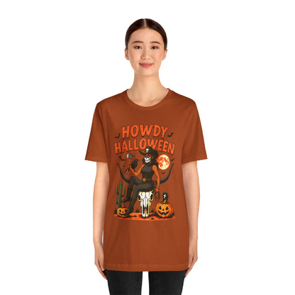 Howdy Halloween Shirt – Skeleton Cowgirl Western Fall Rodeo Tee