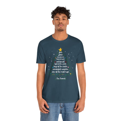 Christian Christmas Tree Sayings Shirt – God Jesus Savior Faith Holiday Tee