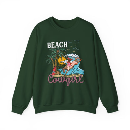 Beach Cowgirl Sweatshirt – Tropical Palm Tree Western Rodeo Texas Pullover