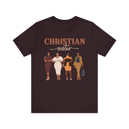 Christian Sister Melanin Shirt – Bold Black Woman of God Faith Graphic Tee