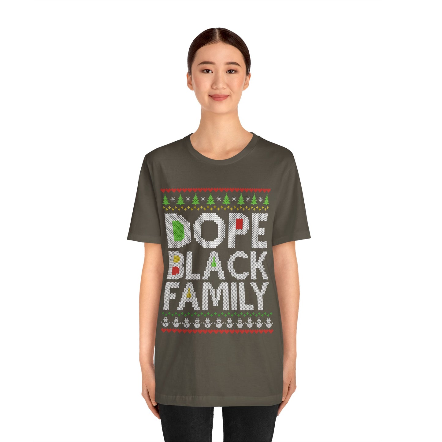 Dope Black Family Ugly Christmas Sweater – Afrocentric Holiday Shirt, Funny Matching Christmas Tee for Proud Black Families