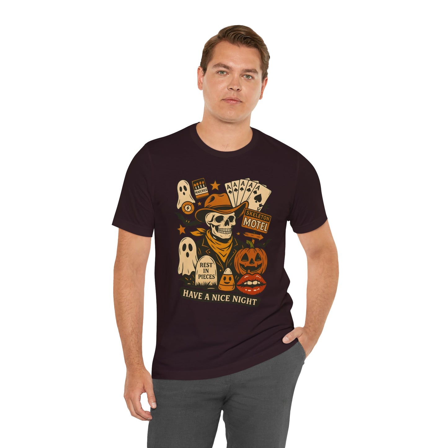 Have A Nice Night Shirt – Spooky Cowboy Skeleton Western Halloween Tee
