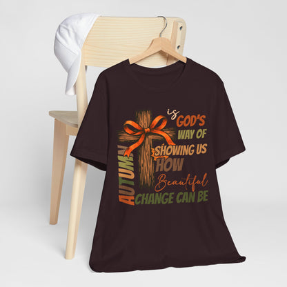 Autumn Is God’s Way Shirt – Coquette Bow Christian Cross Fall Thanksgiving Tee
