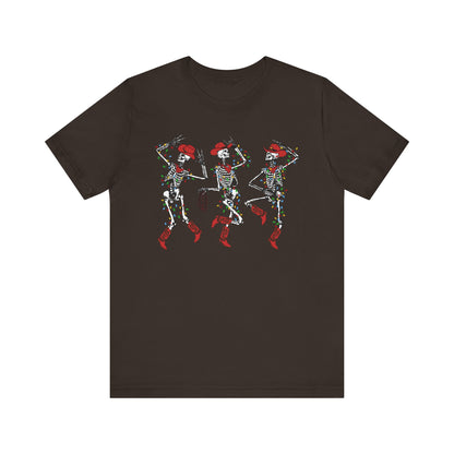 Spooky Christmas Skeleton Shirt – Funny Dancing Cowboy Western Holiday Tee