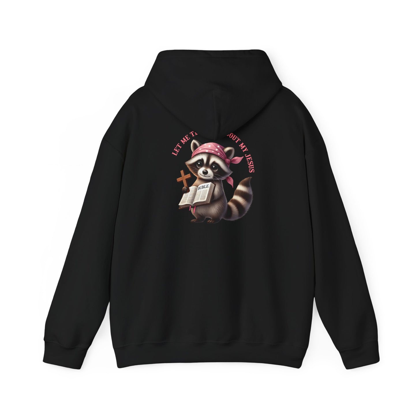 Let Me Tell You About My Jesus Hoodie – Cute Raccoon Bible Christian Pullover
