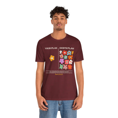 Your Plan God’s Plan Shirt – Isaiah 55:8-9 Bible Verse Christian Floral Tee