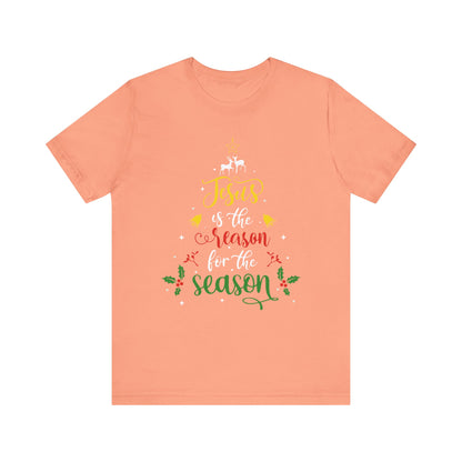 Jesus Is the Reason for the Season Shirt – Christian Christmas Tree Faith Tee
