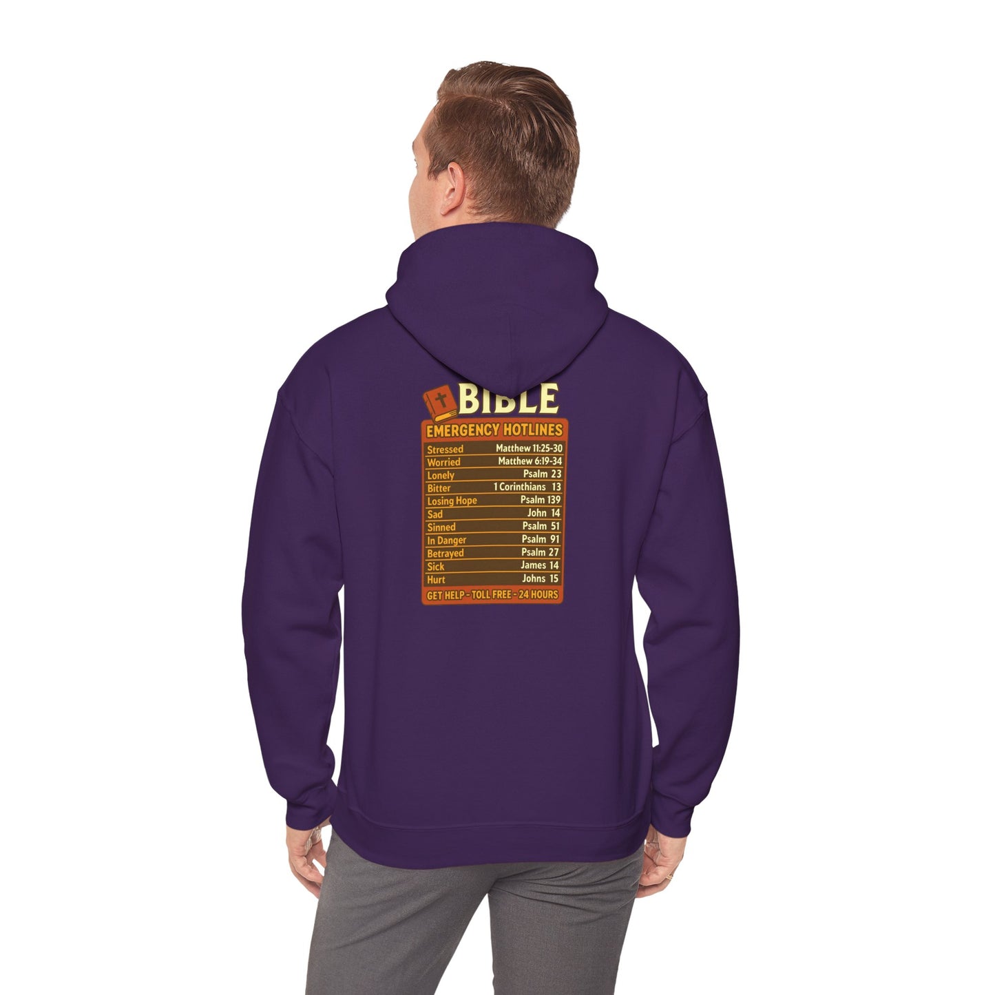 Bible Emergency Hotline Hoodie – Inspirational Christian God Faith Pullover