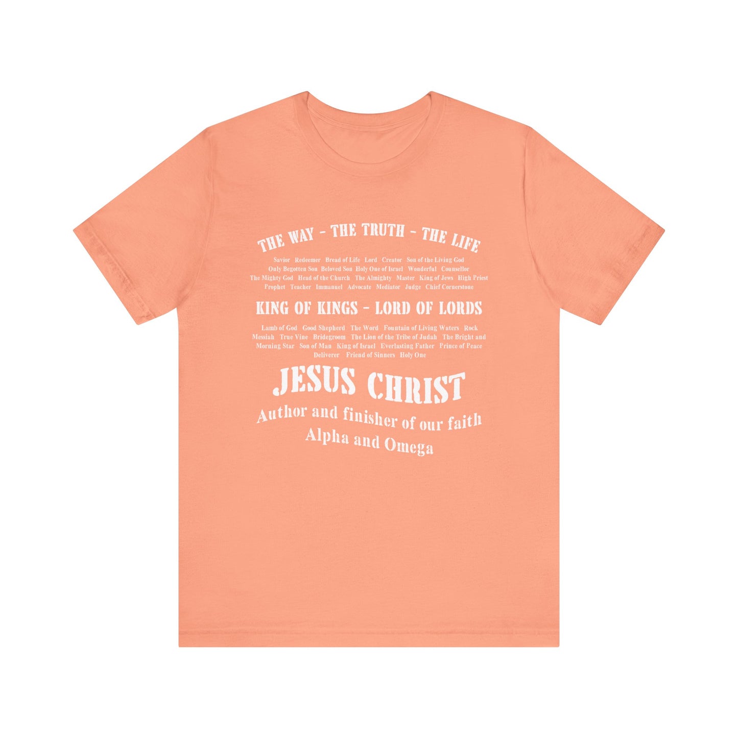 Names of God Shirt – The Way The Truth The Life Christian Scripture Faith Tee