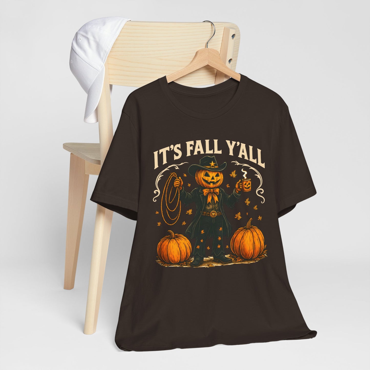 It’s Fall Y’all Shirt – Funny Pumpkin Cowboy Western Halloween Rodeo Tee