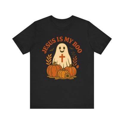 Jesus Is My Boo Shirt – Cute Christian Ghost Pumpkin Halloween Faith Tee