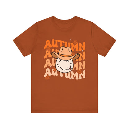 Retro Groovy Fall Shirt – Vintage 70s Smile Face Pumpkin Halloween Tee