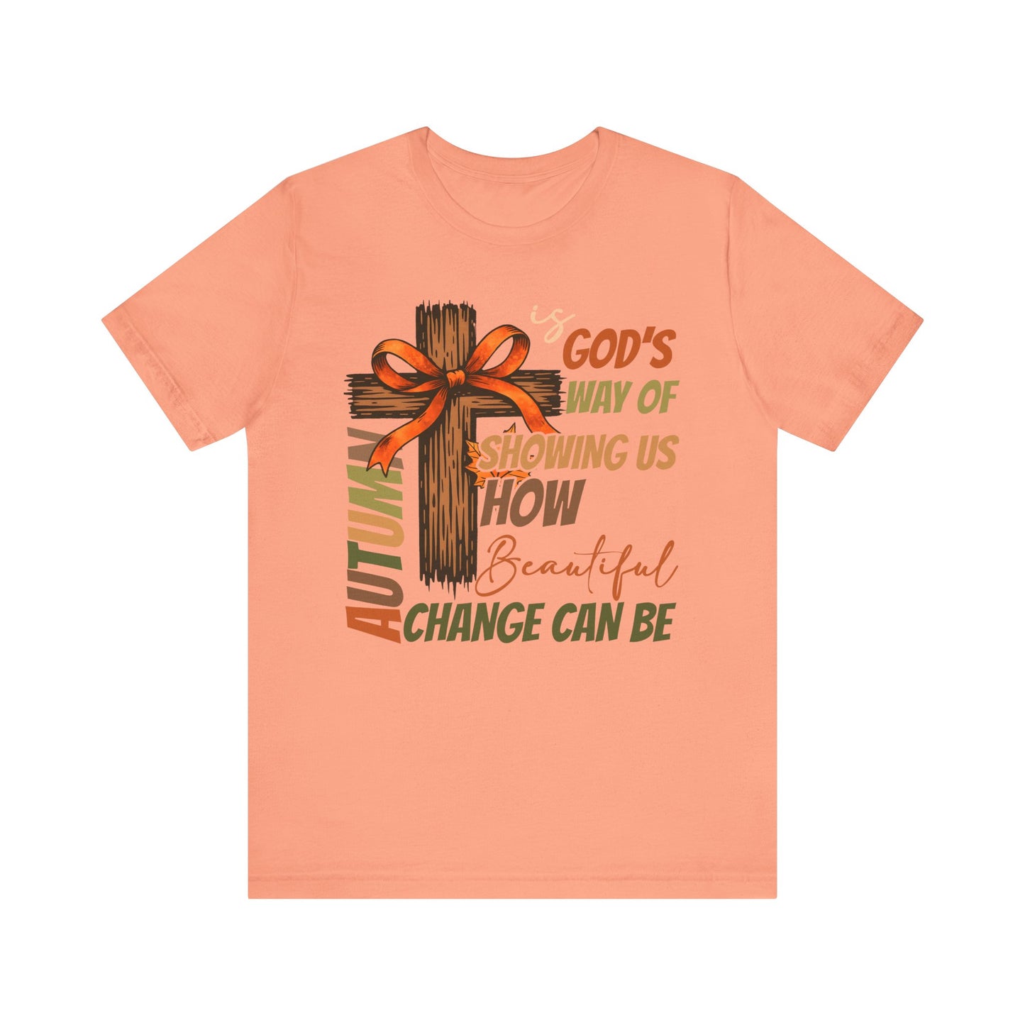 Autumn Is God’s Way Shirt – Coquette Bow Christian Cross Fall Thanksgiving Tee