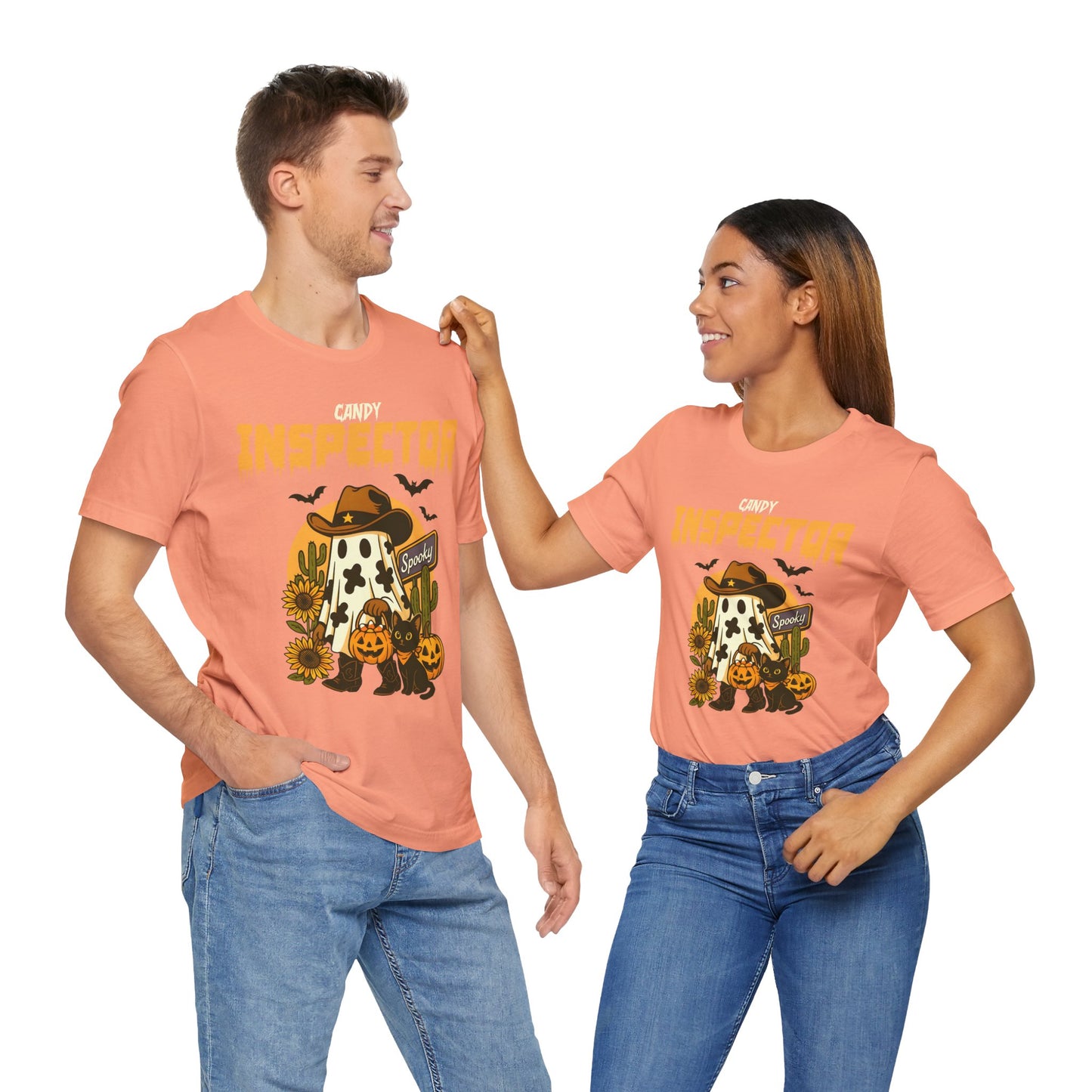Candy Inspector Shirt – Western Ghost Cowboy Halloween Trick-or-Treat Tee