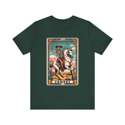 Cowboy Skeleton Tarot Card Shirt – Western Howdy Texas Rodeo Tee