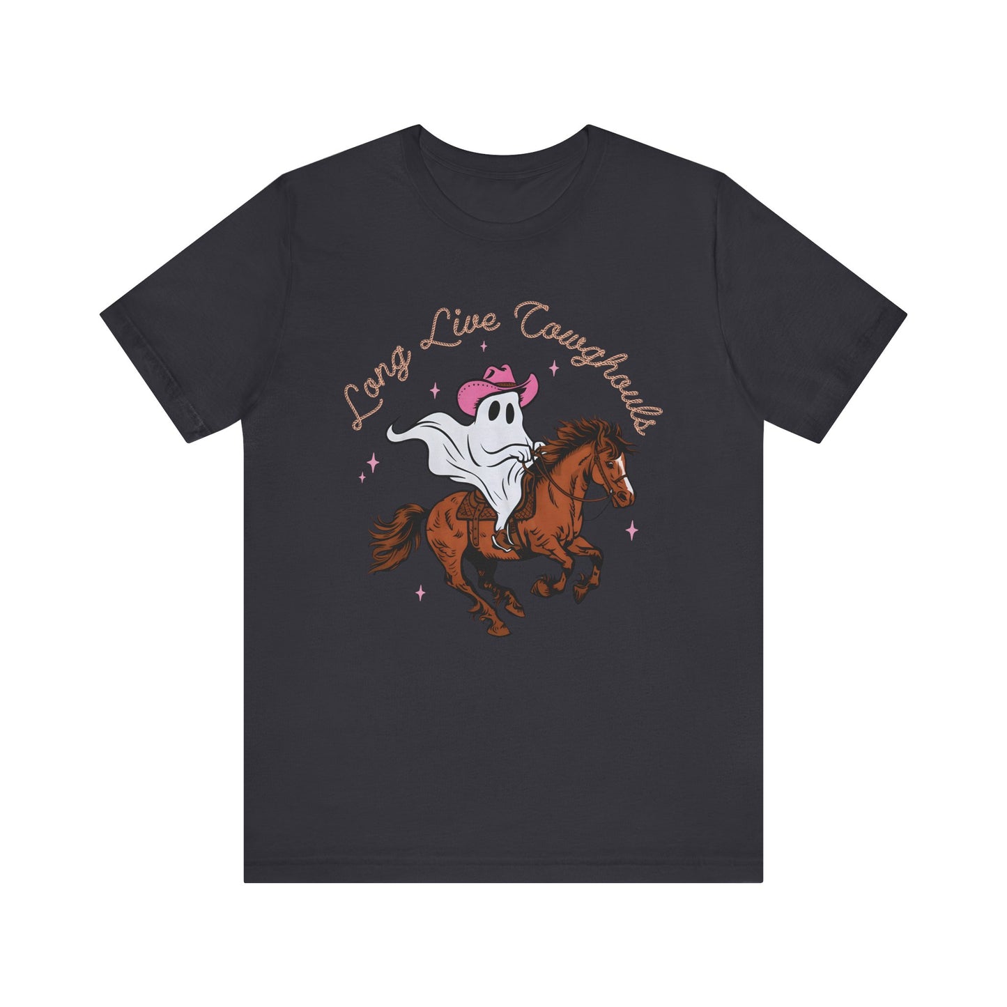 Long Live Cowghouls T-Shirt, Western Ghost Cowgirl Halloween Tee, Spooky Rodeo Shirt