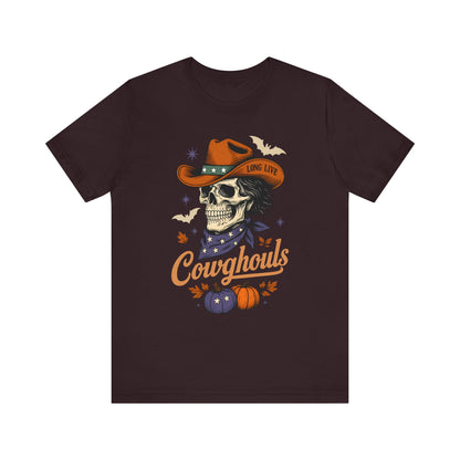 Cowghouls Shirt – Long Live Halloween Skeleton Cowboy Western Ghost Tee