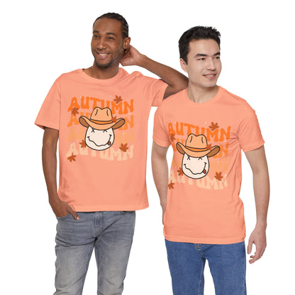 Retro Groovy Fall Shirt – Vintage 70s Smile Face Pumpkin Halloween Tee
