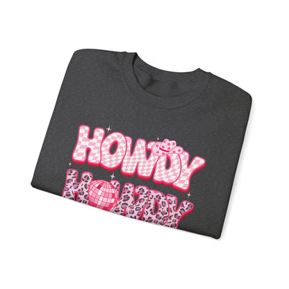 Disco Howdy Cowgirl Sweatshirt – Pink Leopard Western Rodeo Country Pullover