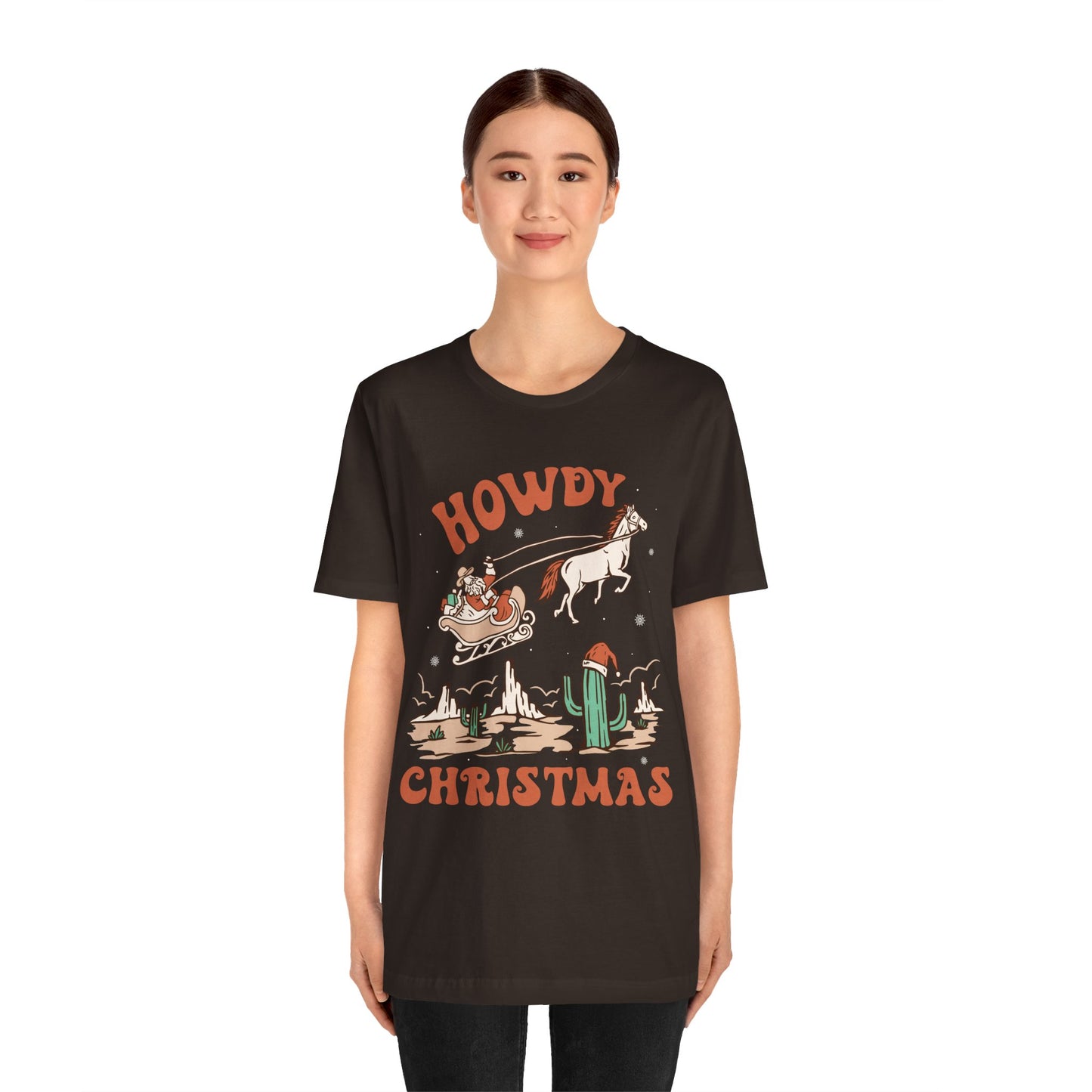 Howdy Christmas Shirt – Vintage Cowboy Santa on Horse Retro Western Holiday Tee