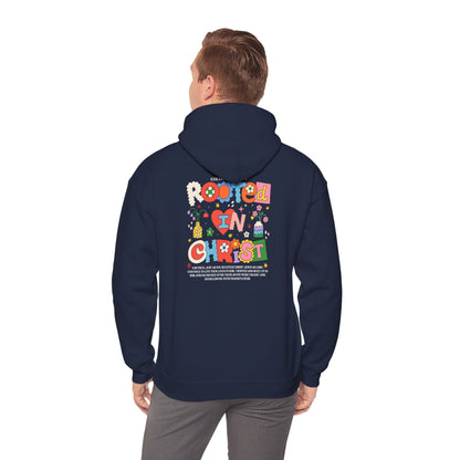 Rooted in Christ Hoodie – Floral Wildflowers Grow in Grace Christian Pullover