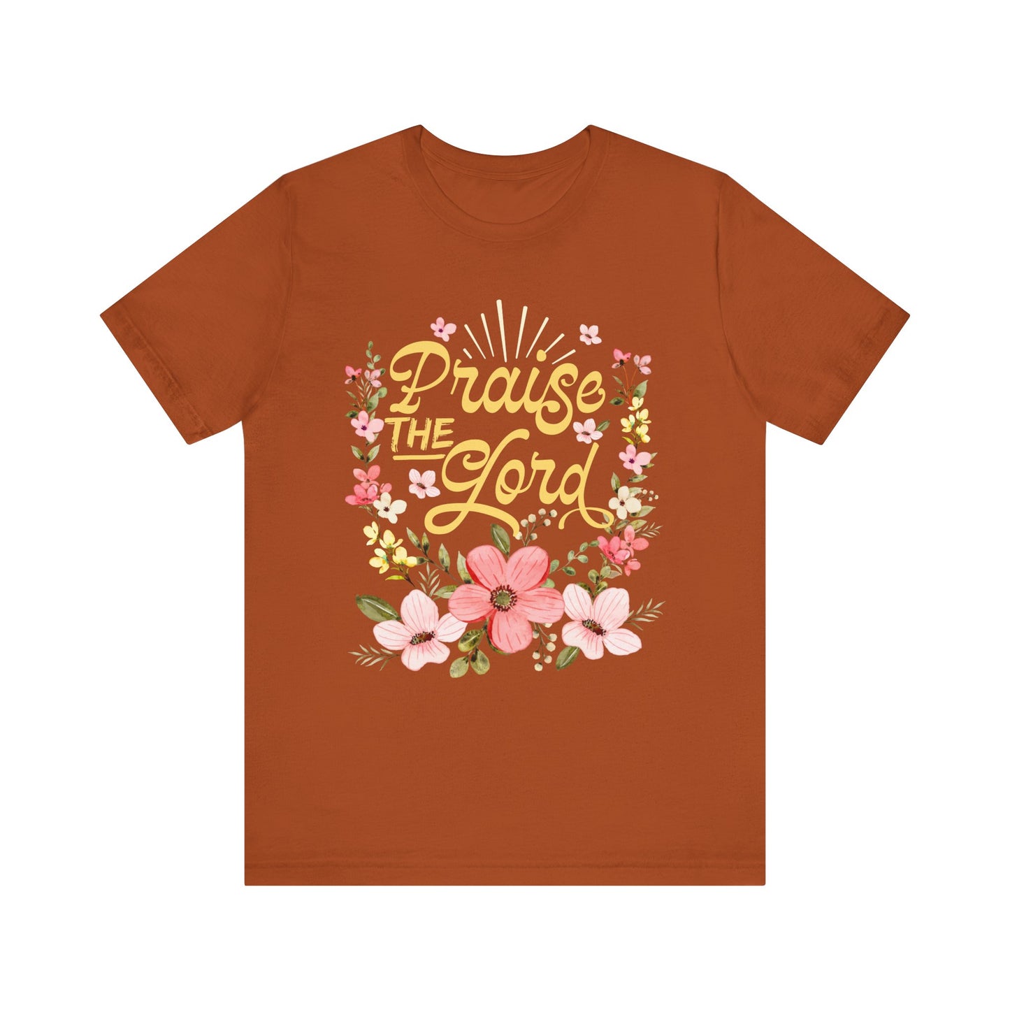 Praise the Lord Shirt – Christian Worship Groovy Retro Daisy Floral Faith Tee
