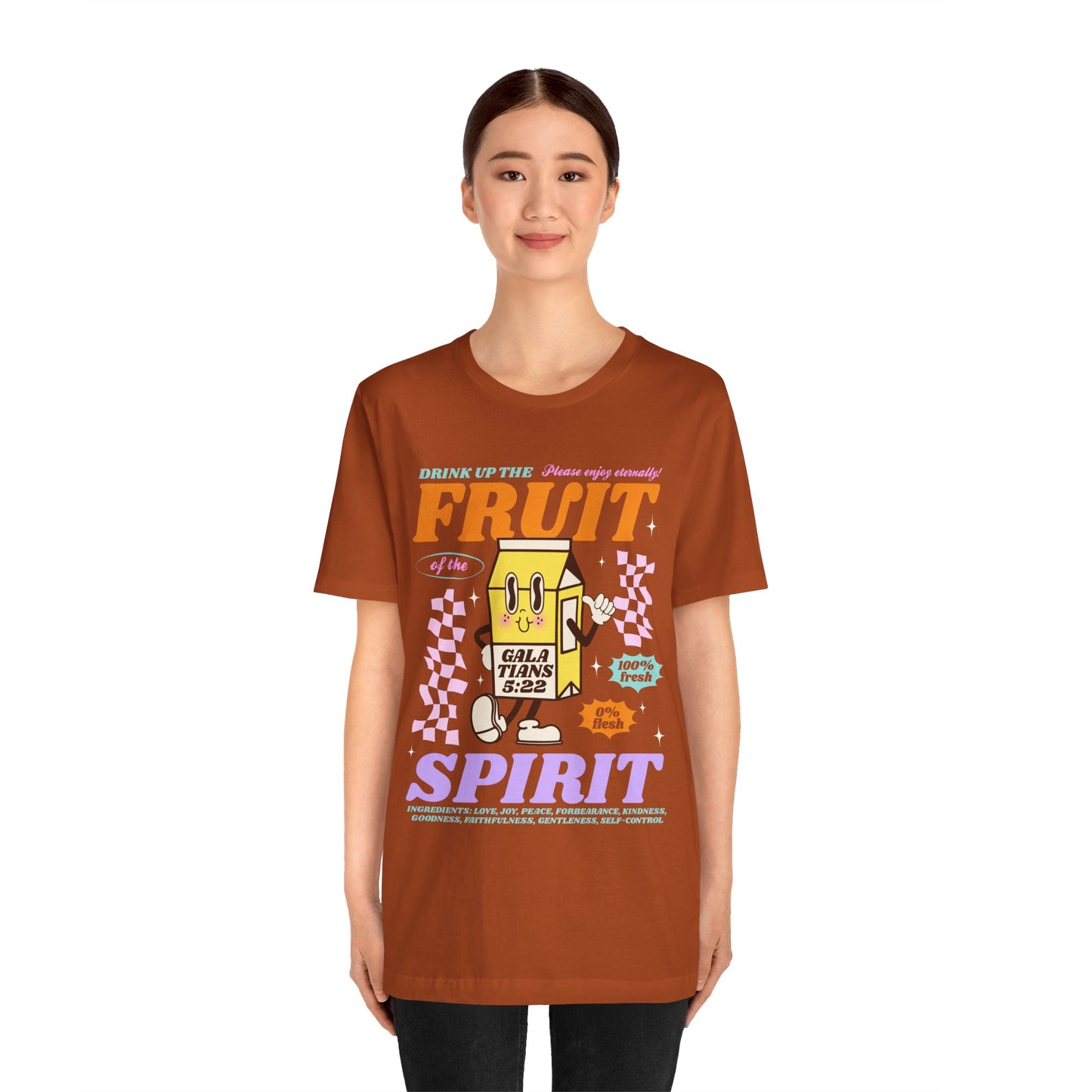 Christian Fruit Shirt – Drink Up Milk Bottle Faith Graphic Tee