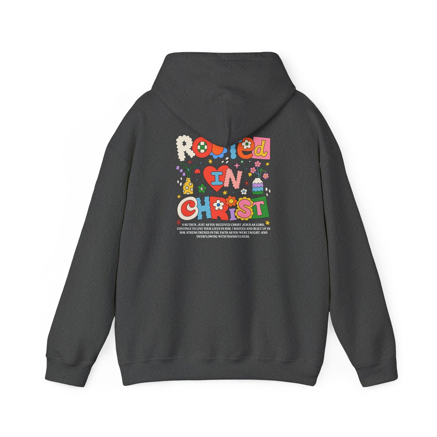 Rooted in Christ Hoodie – Floral Wildflowers Grow in Grace Christian Pullover