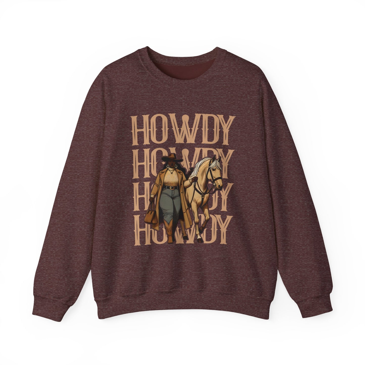 Howdy Black Cowgirl Sweatshirt – Country Western Rodeo Melanin Texas Pullover