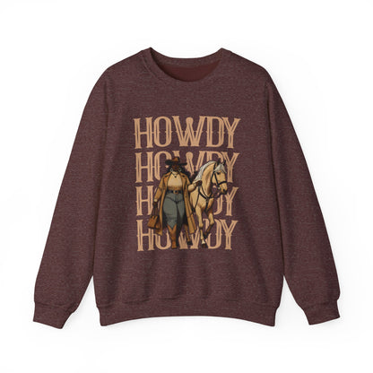 Howdy Black Cowgirl Sweatshirt – Country Western Rodeo Melanin Texas Pullover